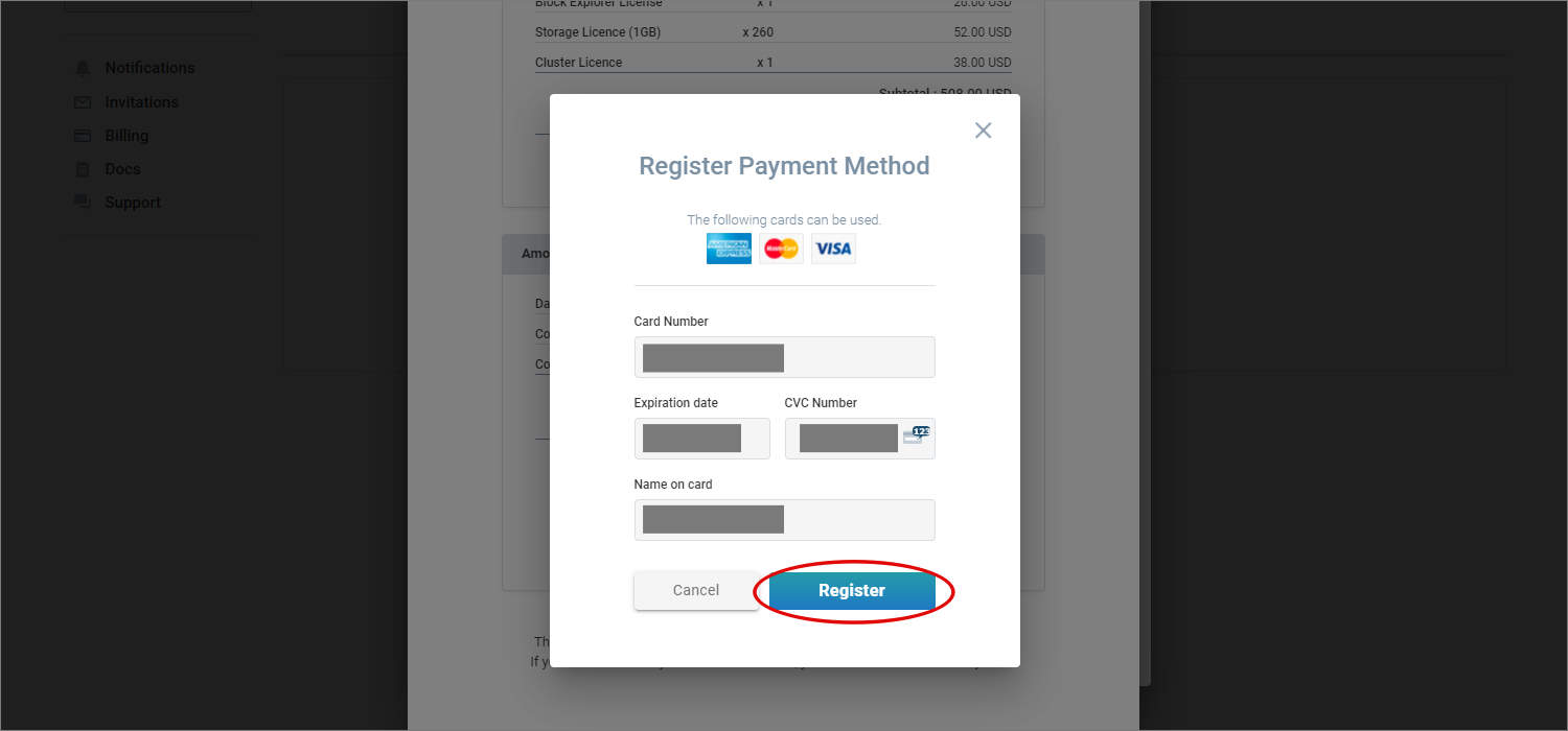 Register Payment Method