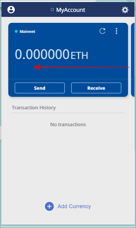 Lunascape Wallet select sending card