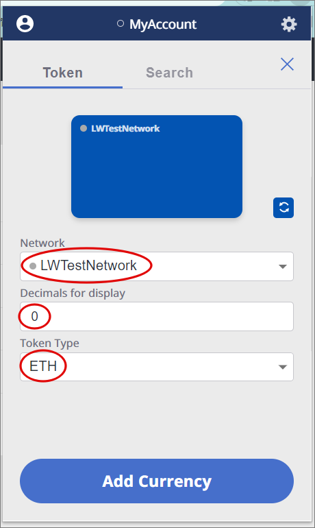 Lunascape Wallet Select Network